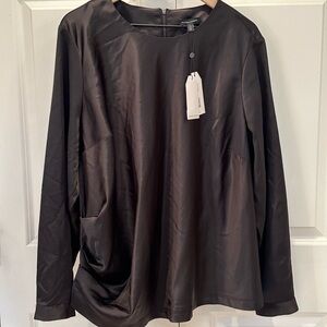 NWT Universal Standard Lucina Satin Gathered Top (size large)